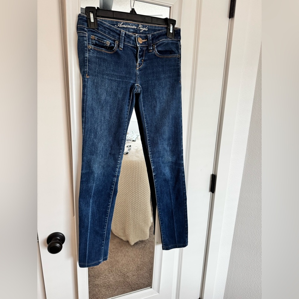 American Eagle Outfitters Dark Blue Skinny Jeans